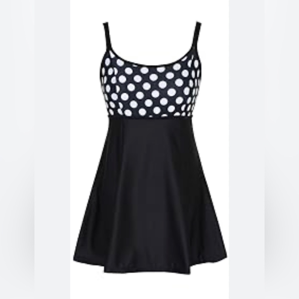 🌸1NEW PlUS SIZE DANIFY SWIM DRESS BLACK AND WHITE Women’s Size 46 Without Tags